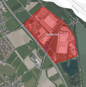 Gewerbegebiet, Industriegebiet: Gewerbegebiet Dettingen - Autobahnanschlussstelle  (Commercial industrial area)