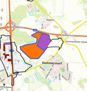 Gewerbegebiet, Industriegebiet: Industrie- und Gewerbepark Autobahnkreuz Rostock (Commercial industrial area)